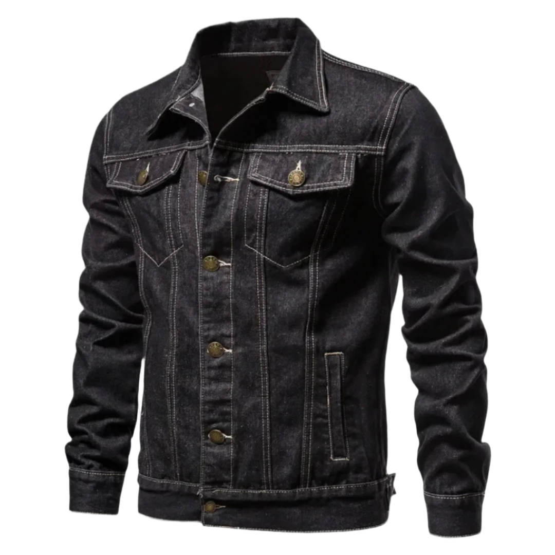 Relaxed Fit Dark Blue Jeans Jacket