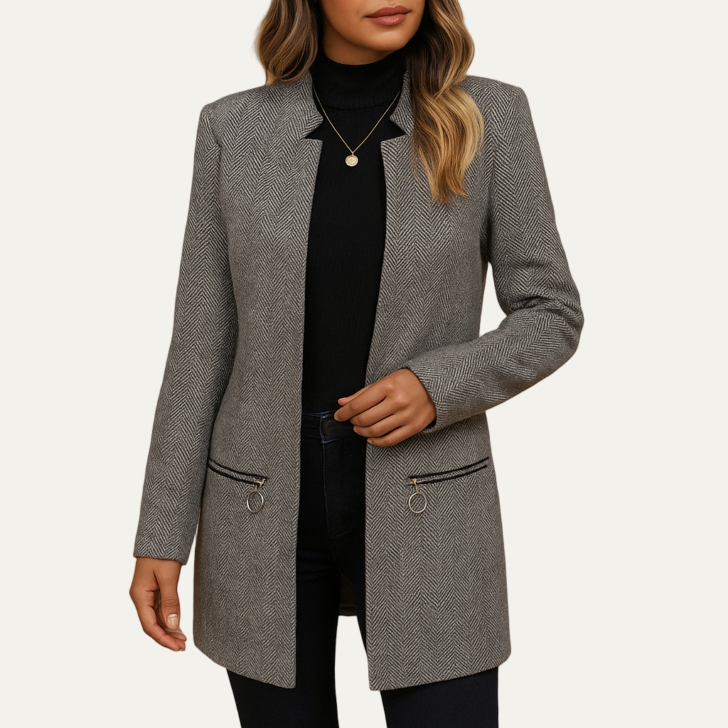 Classic Fit Herringbone Trench Coat - OutfitLondon
