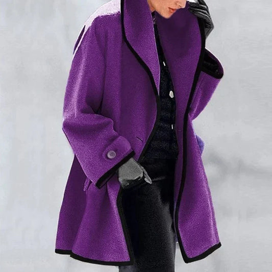 Women's Oversized Wool Winter Coat - OutfitLondon