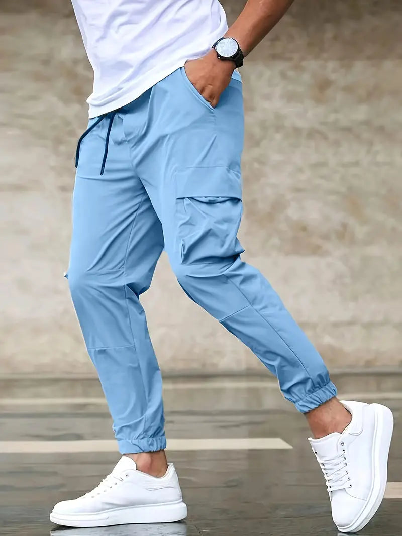 Men's Cargo Pants: Casual Elastic Waist Style - OutfitLondon