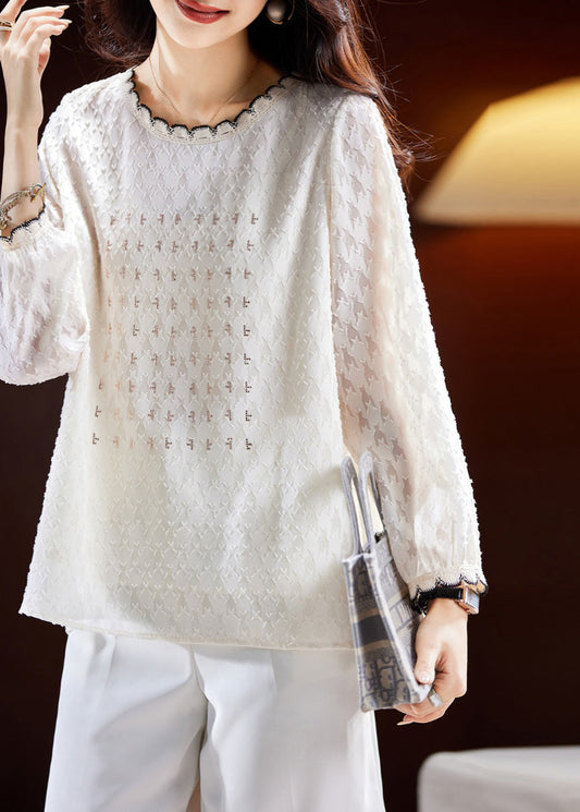 Women's Cotton Blend Knit Beige - OutfitLondon