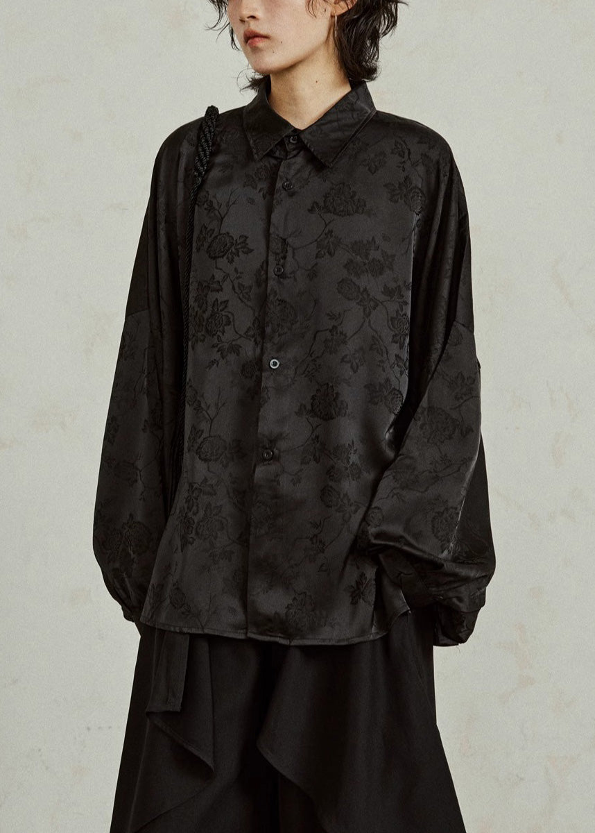 Women's Silk Blouse Plus Size 2XL Autumn - OutfitLondon