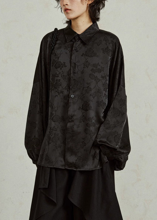Women's Silk Blouse Plus Size 2XL Autumn - OutfitLondon