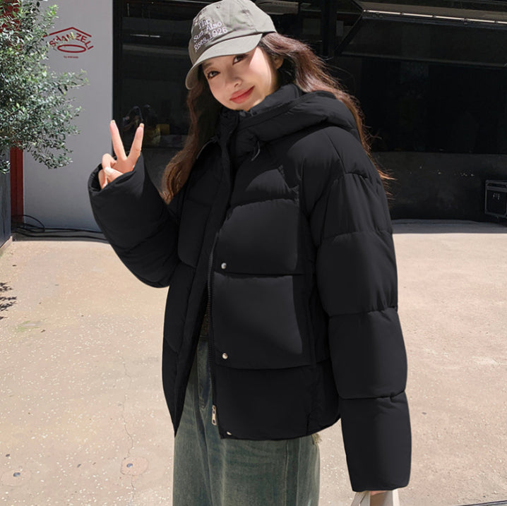 Warm Women's Down Hooded Parka Coat - OutfitLondon