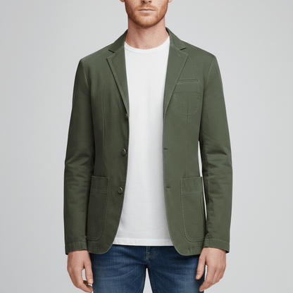 Classic Fit Blazer with Two Button Front and Side Pockets