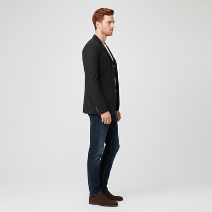 Classic Fit Blazer with Two Button Front and Side Pockets