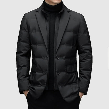 Men's Classic Fit Double Breasted Winter Coat Jacket - OutfitLondon