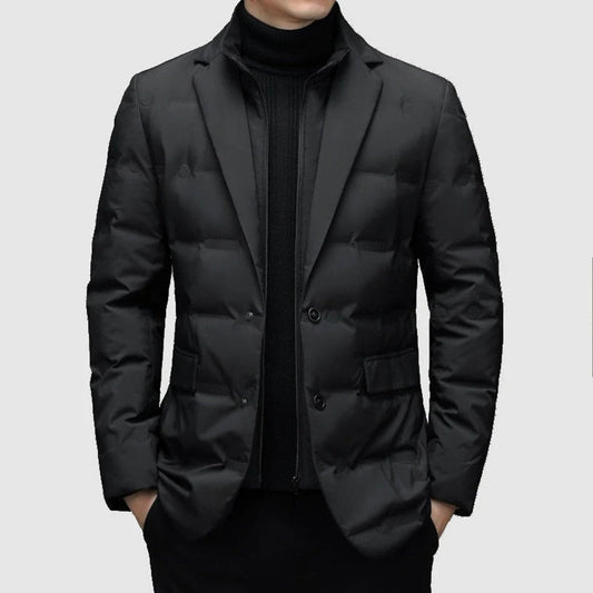 Men's Classic Fit Double Breasted Winter Coat Jacket - OutfitLondon