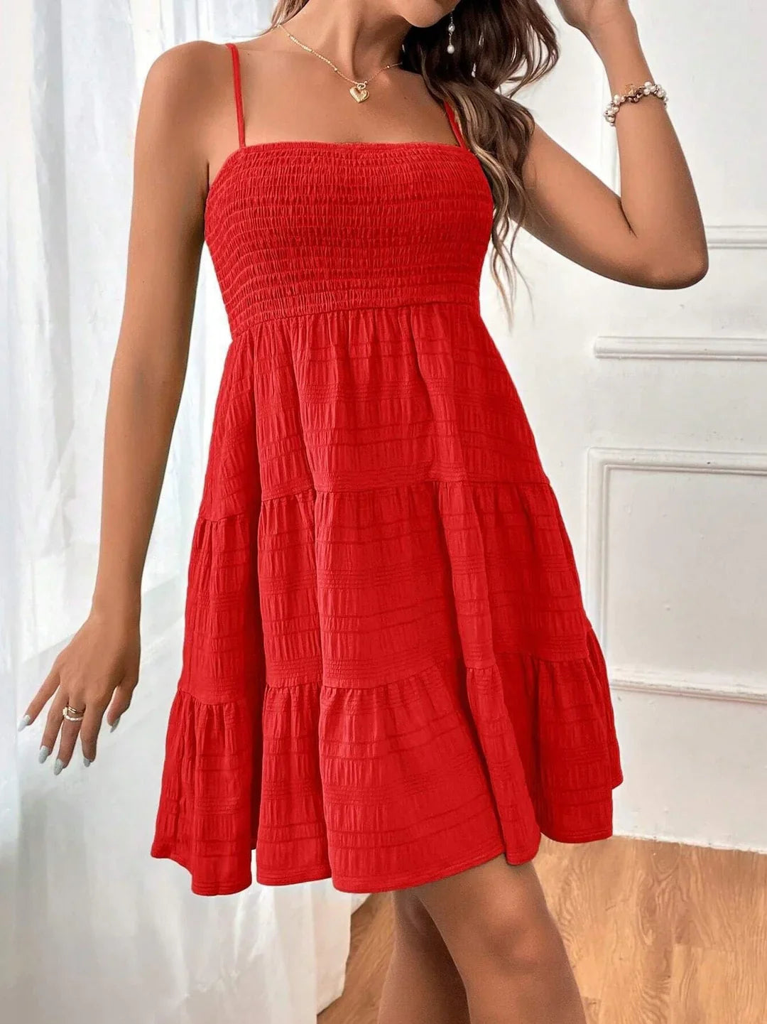 Janette Dress | Summer Pleated Mini Dress