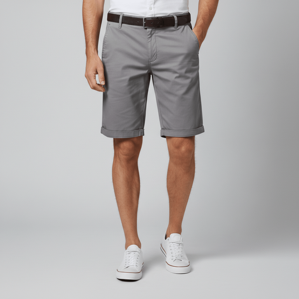 Comfortable Fit Chino Shorts with Side Pockets - OutfitLondon