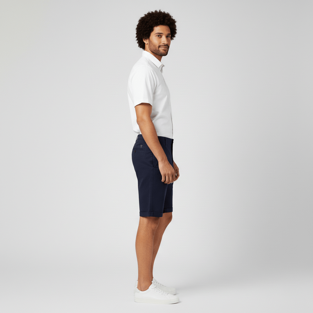 Comfortable Fit Chino Shorts with Side Pockets