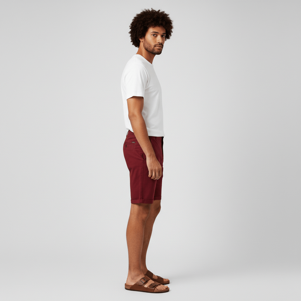 Comfortable Fit Chino Shorts with Side Pockets