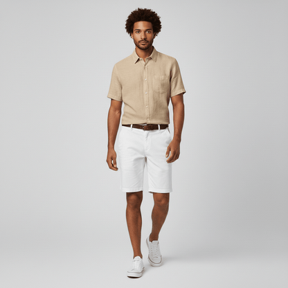 Comfortable Fit Chino Shorts with Side Pockets