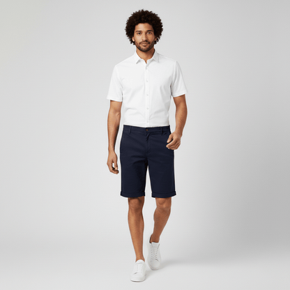 Comfortable Fit Chino Shorts with Side Pockets