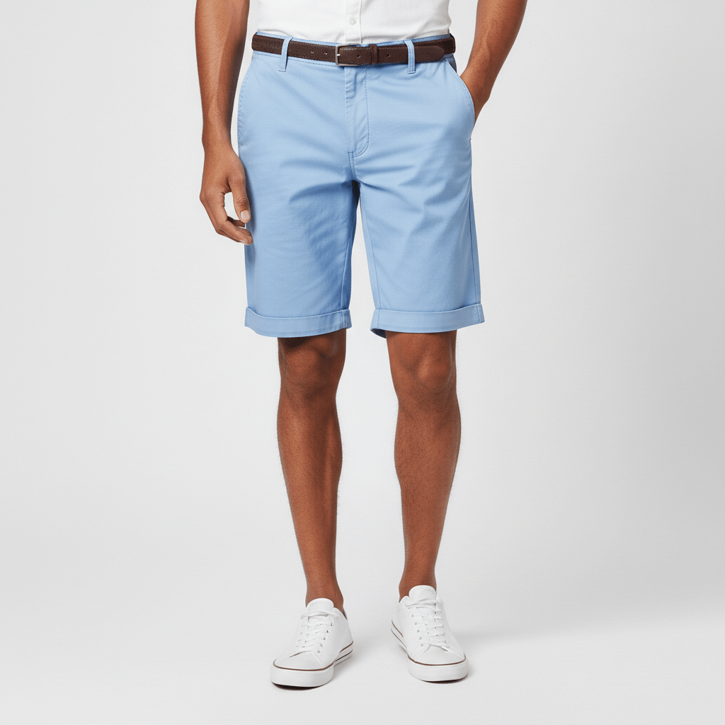 Comfortable Fit Chino Shorts with Side Pockets