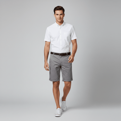 Comfortable Fit Chino Shorts with Side Pockets