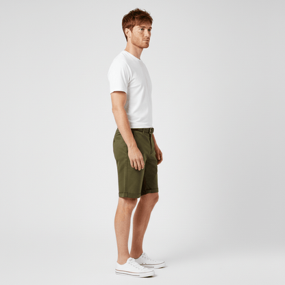 Comfortable Fit Chino Shorts with Side Pockets