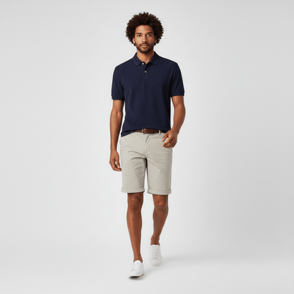 Comfortable Fit Chino Shorts with Side Pockets