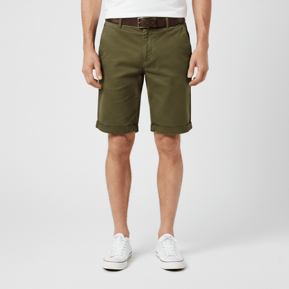 Comfortable Fit Chino Shorts with Side Pockets