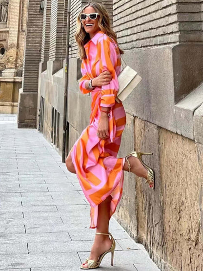 Floral Fit and Flare Shirt Dress