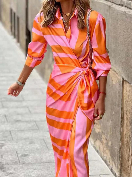 Floral Fit and Flare Shirt Dress - OutfitLondon