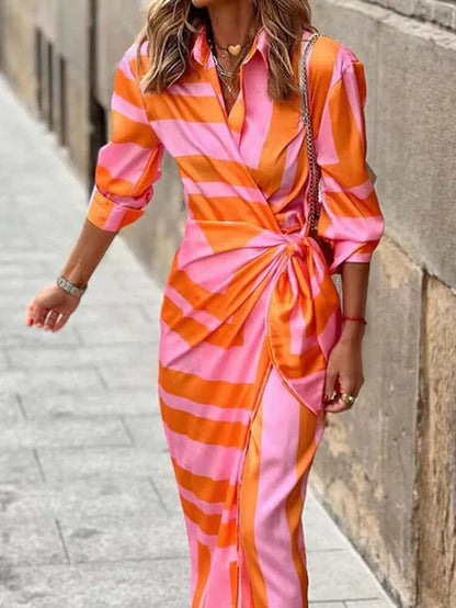 Floral Fit and Flare Shirt Dress - OutfitLondon