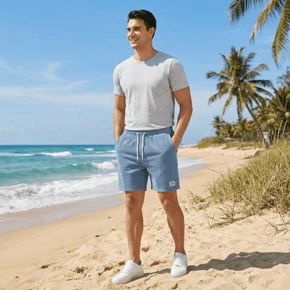 Comfortable Waist Swim Trunks with Elastic Drawstring