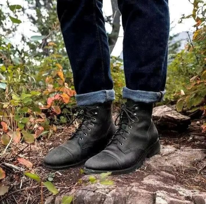 Classic Mens Real Leather Ankle Boots