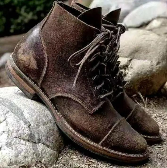 Classic Mens Real Leather Ankle Boots