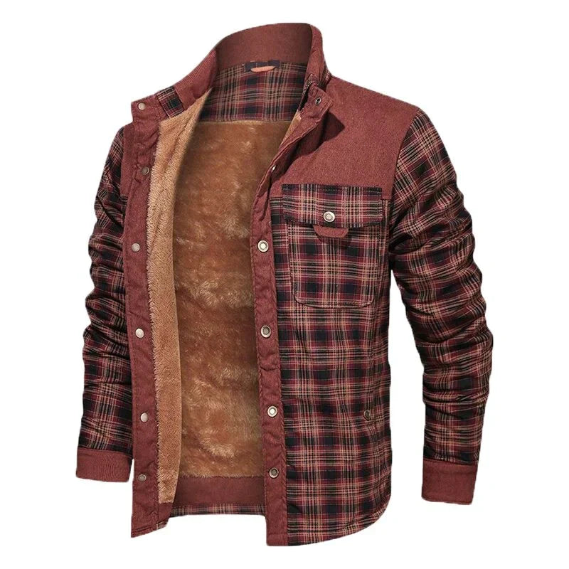 Warm Men's Winter Coat with Fleece Lining