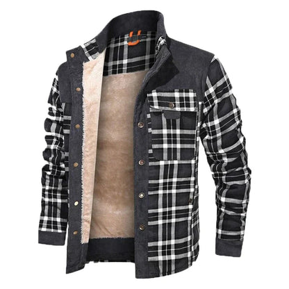 Warm Men's Winter Coat with Fleece Lining