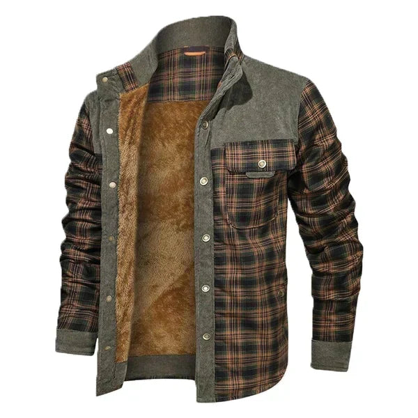 Warm Men's Winter Coat with Fleece Lining