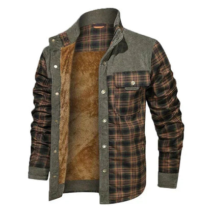 Warm Men's Winter Coat with Fleece Lining
