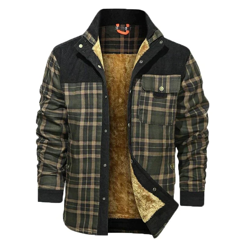 Warm Men's Winter Coat with Fleece Lining