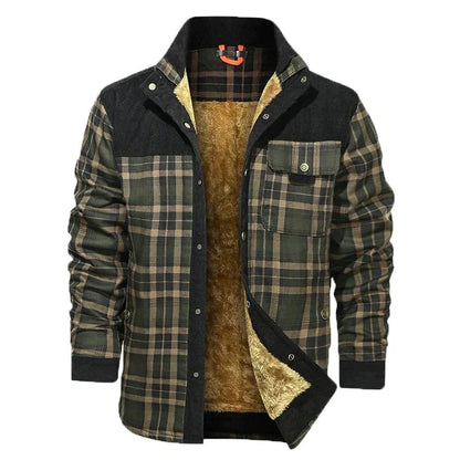 Warm Men's Winter Coat with Fleece Lining