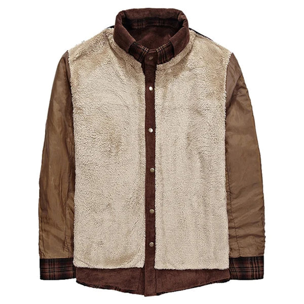 Warm Men's Winter Coat with Fleece Lining