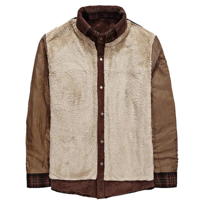 Warm Men's Winter Coat with Fleece Lining
