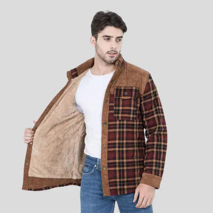 Warm Men's Winter Coat with Fleece Lining