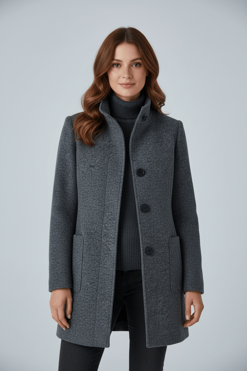 Javella Women's Wool Blend Coat - OutfitLondon
