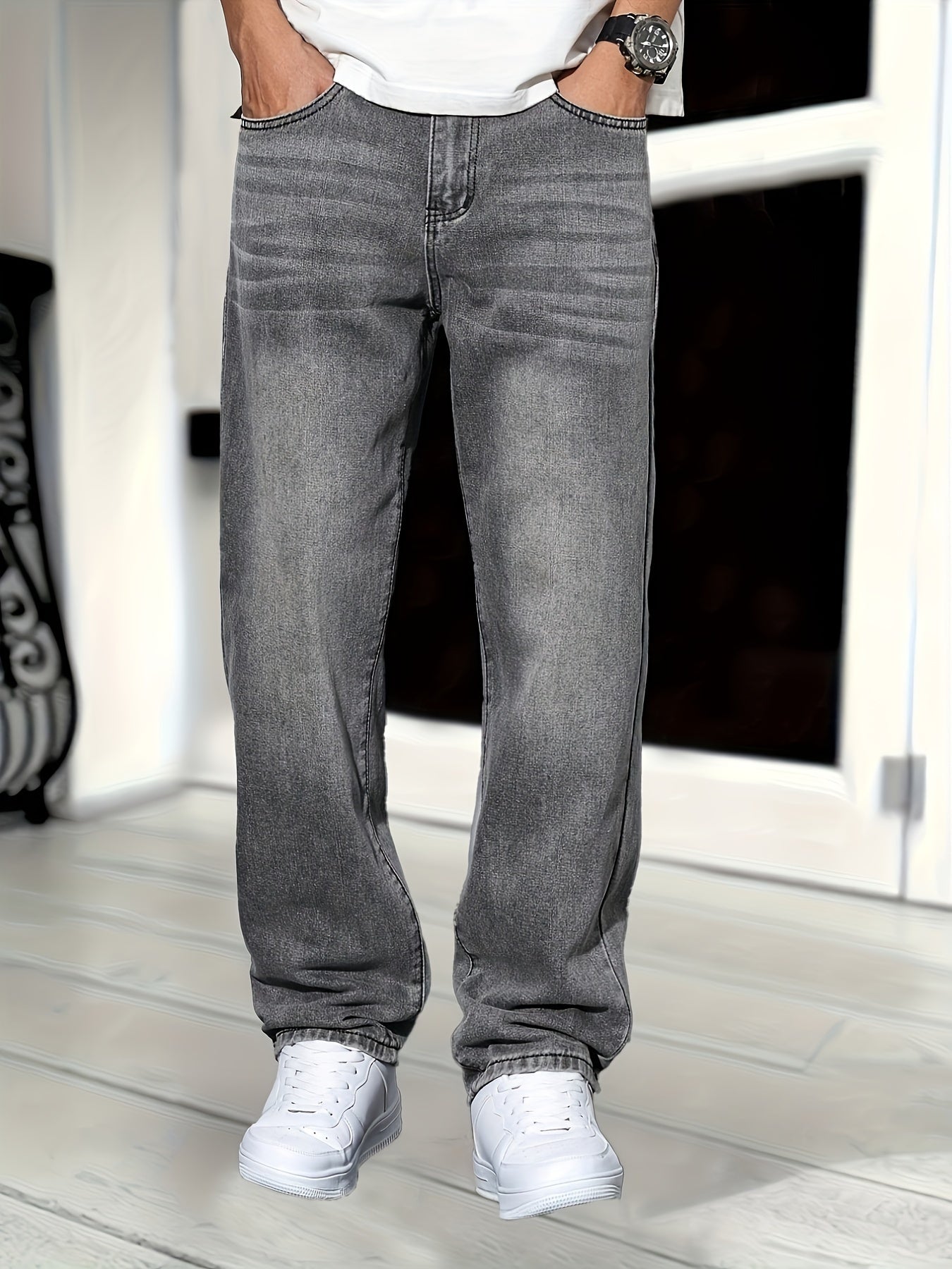 Men's Straight Leg Denim Jeans