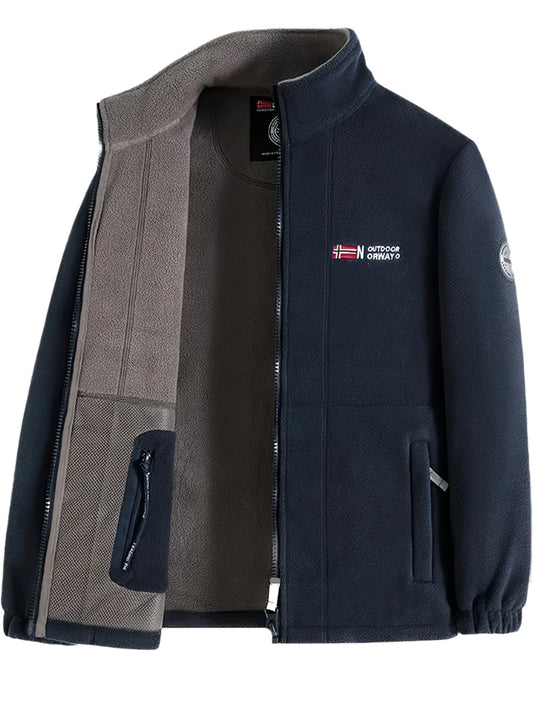 Men's Fleece Zip Jacket Outdoor Classic - OutfitLondon