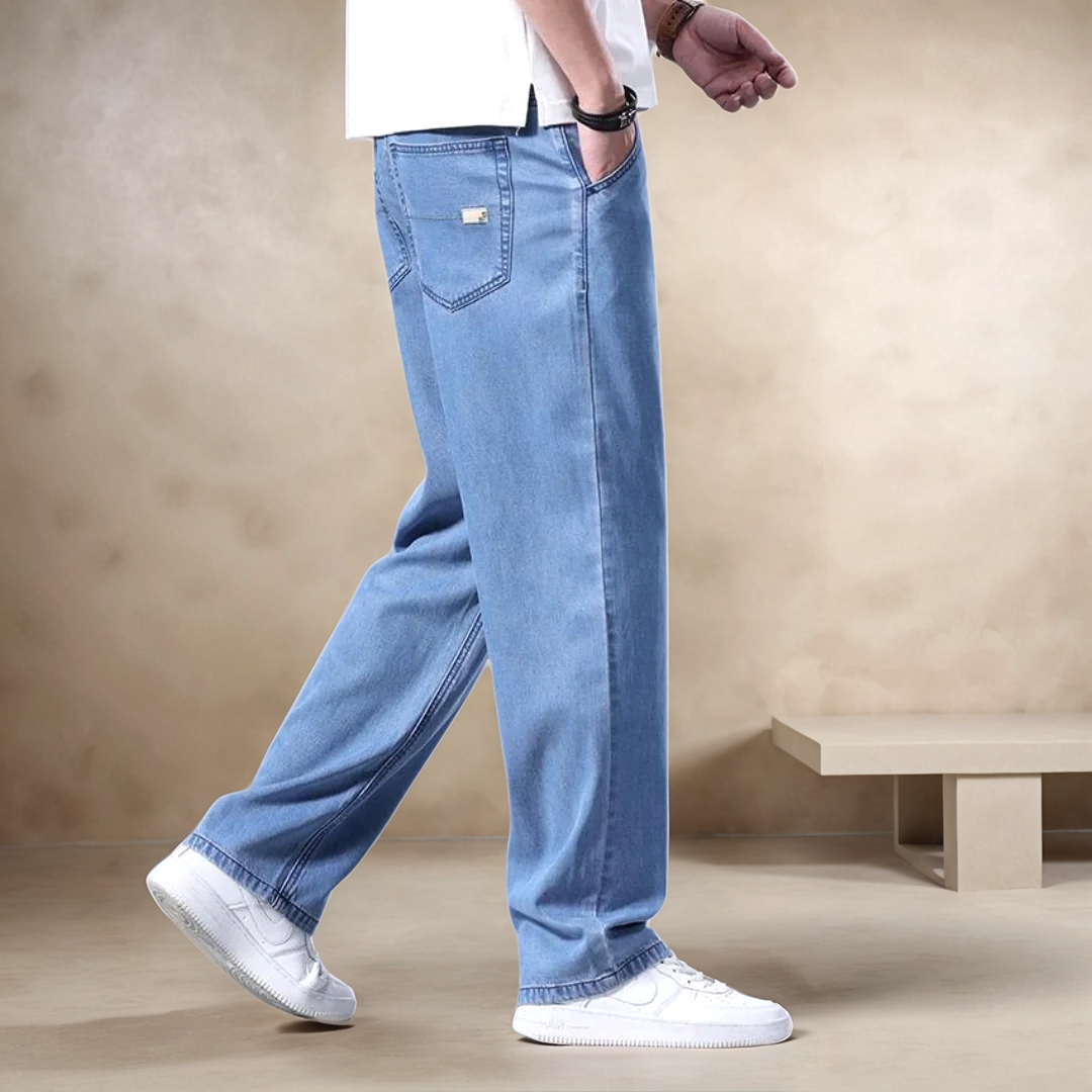 Comfortable Dark Straight Fit Jeans