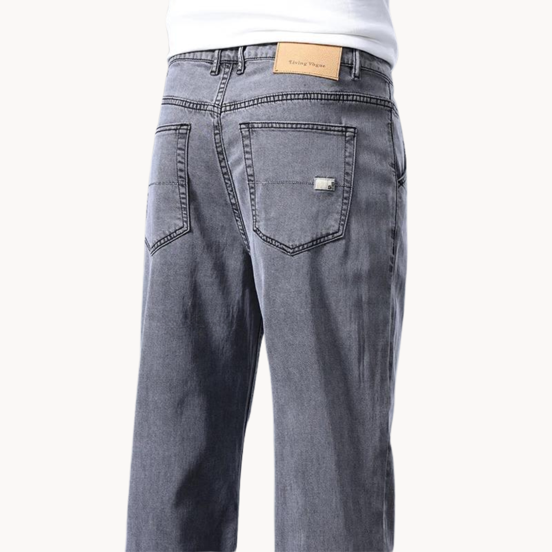 Comfortable Dark Straight Fit Jeans