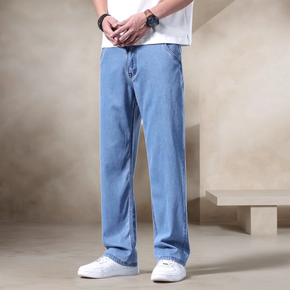 Comfortable Dark Straight Fit Jeans - OutfitLondon