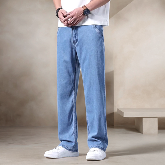 Comfortable Dark Straight Fit Jeans - OutfitLondon