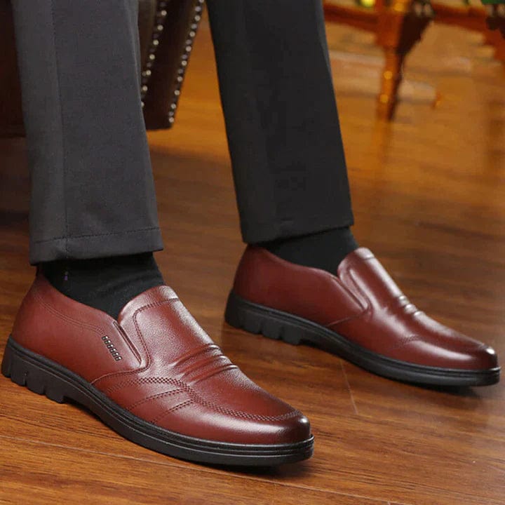 Men's Non Slip Black Tie Dress Shoes - OutfitLondon