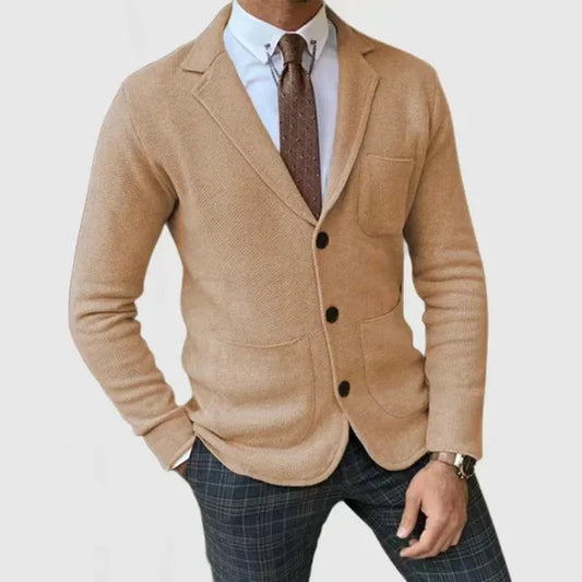 Classic Fit Men's Knit Blazer for Daily Wear - OutfitLondon