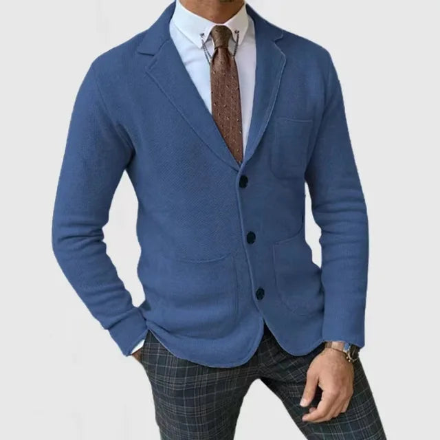 Classic Fit Men's Knit Blazer for Daily Wear
