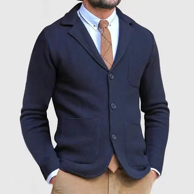 Classic Fit Men's Knit Blazer for Daily Wear