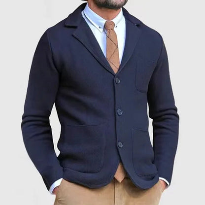 Classic Fit Men's Knit Blazer for Daily Wear